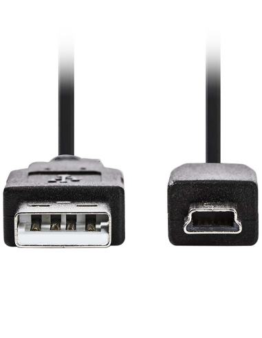 Mini USB Kabel - 2 meter - Zwart