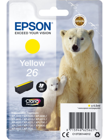 Epson 26 (T261440) Inktcartridge - Geel