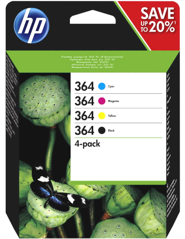 HP 364 Inktcartridge - Combipack - Zwart, cyaan, magenta, geel